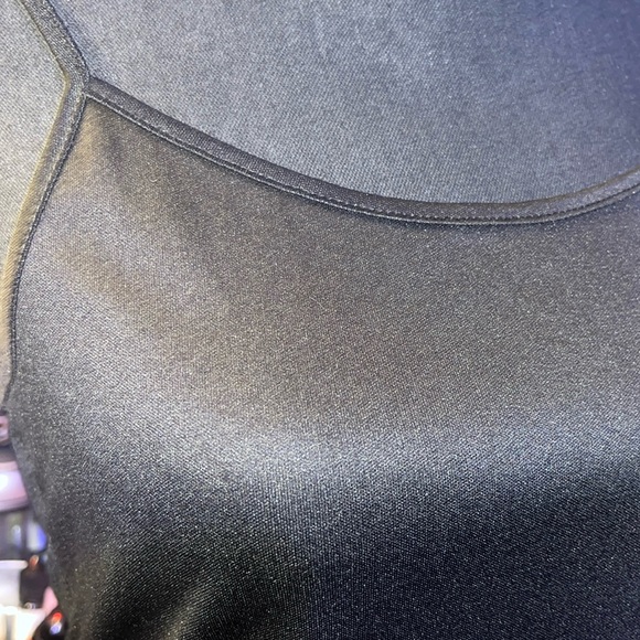 #237-(M) No Boundaries black spaghetti strap cami, soft and silky, long - Picture 3 of 8